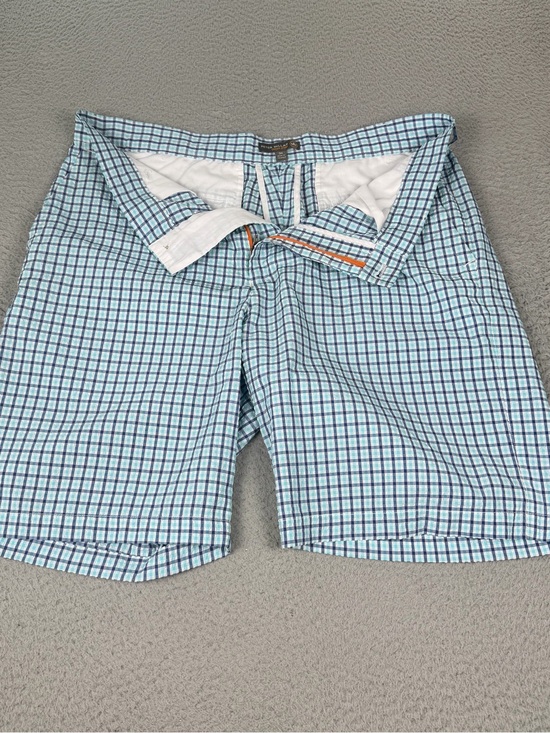 Peter Millar Other - Peter Millar Crown Sport Short Mens 34 Blue Plaid Performance Seersucker Golf